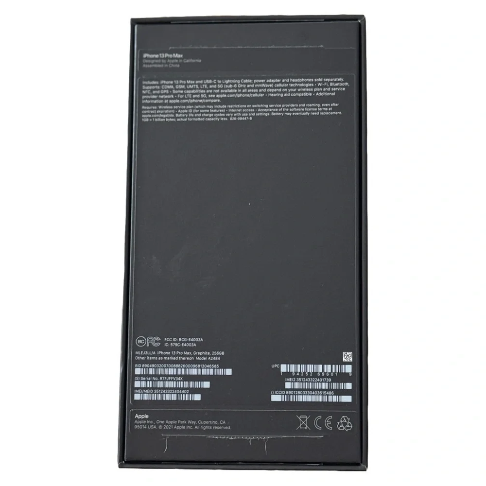 iPhone 13 Pro Max Graphite 256 GB Empty Box